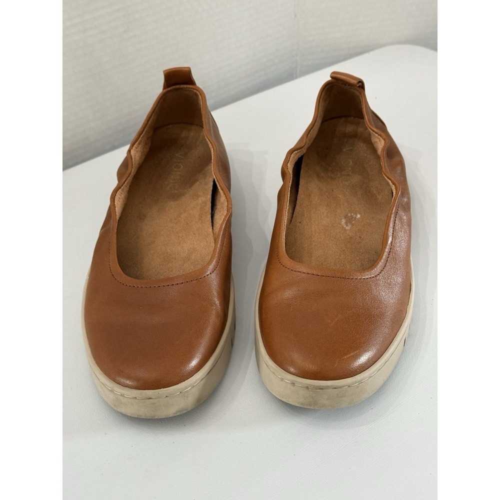 Vionic Uptown Ballet Tan Slip On Shoes Orthotic Comfort Platform Sole  Sz 9